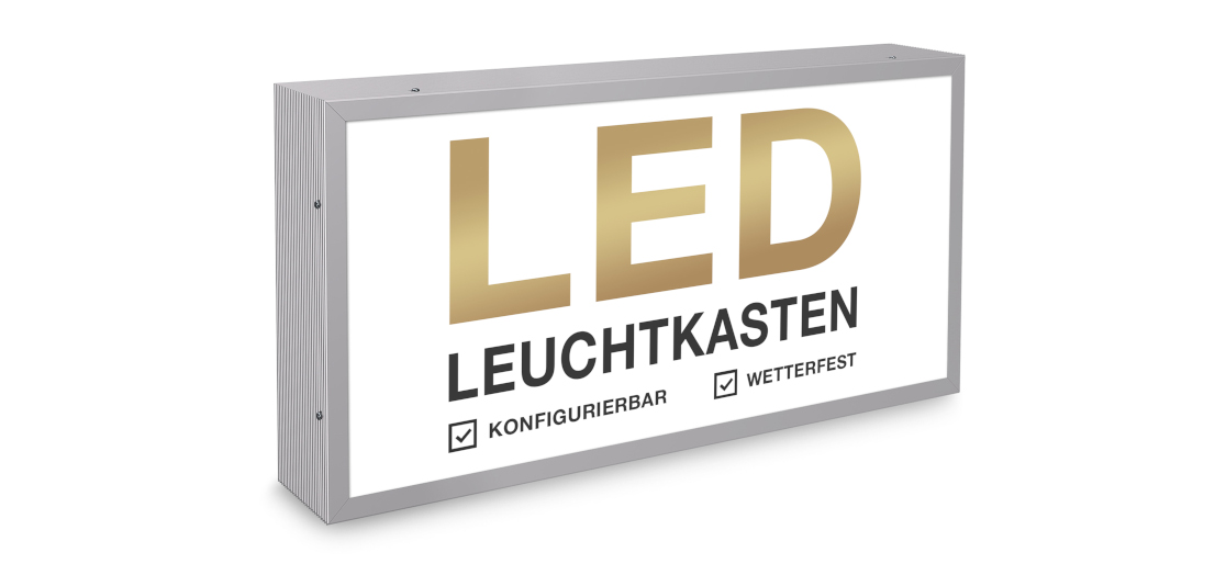 Leuchtkasten einseitig konfigurieren